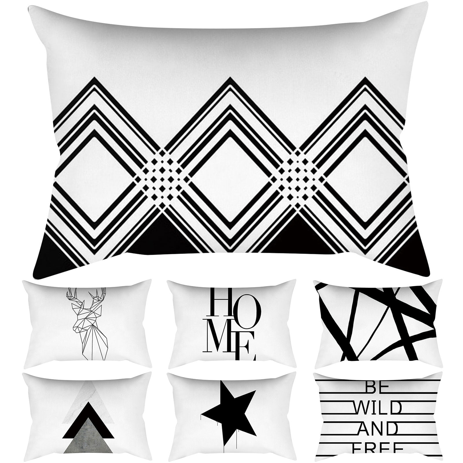 jiaroswwei Pillowslip Geometric Print Beddings Polyester Living Room