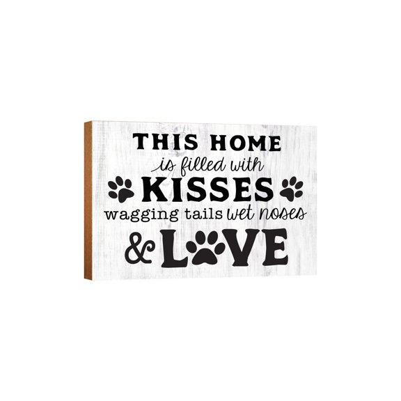 Lifesong Milestones Wooden Dog Sign for Tabletop Decor Gift for Dog Lovers