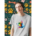 thumbnail image 2 of Head Portrait Corgi Multicolor T-Shirt Men -Image by Shutterstock, Male Medium, 2 of 4