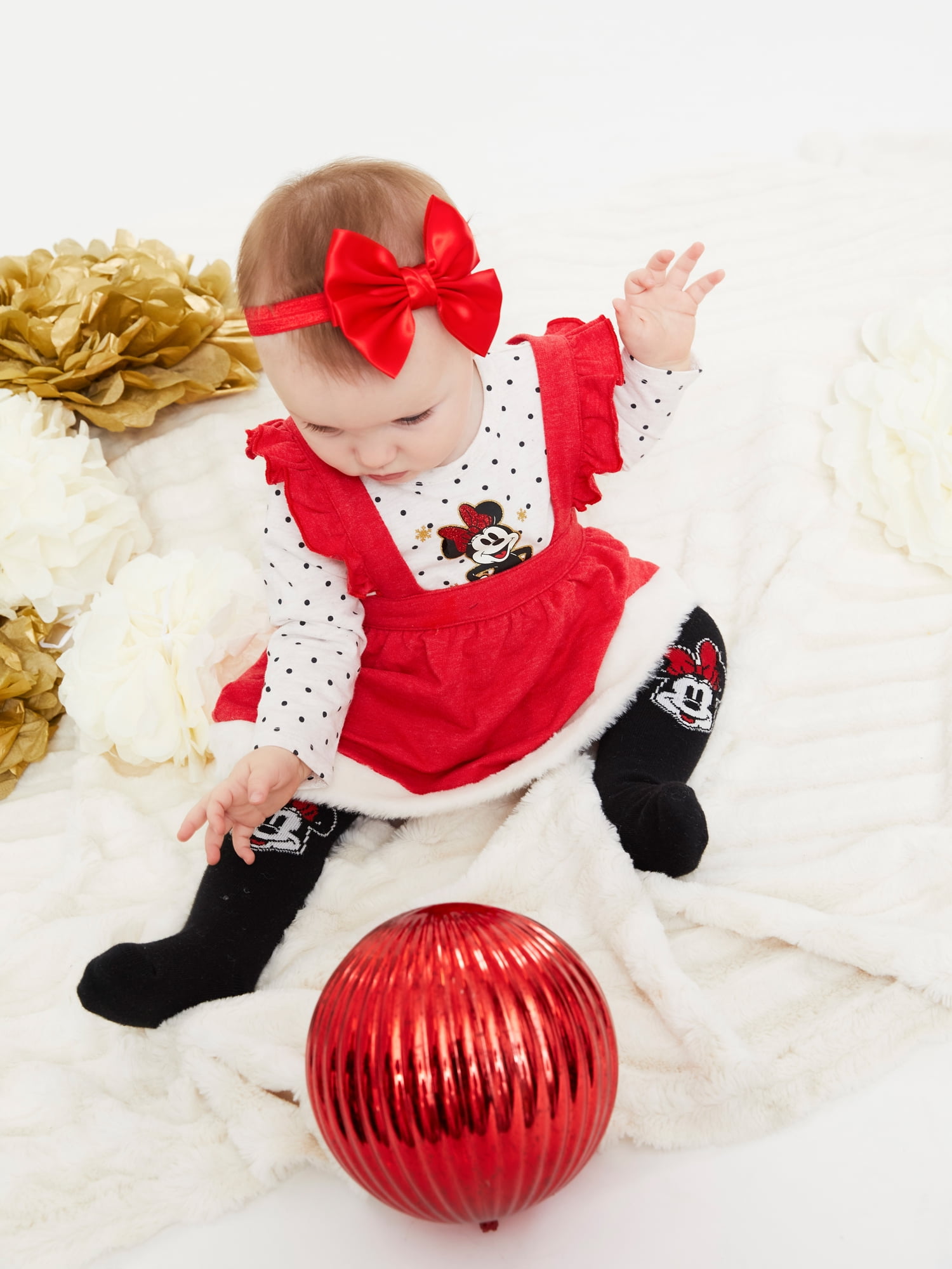 Minnie mouse 2025 christmas outfit baby