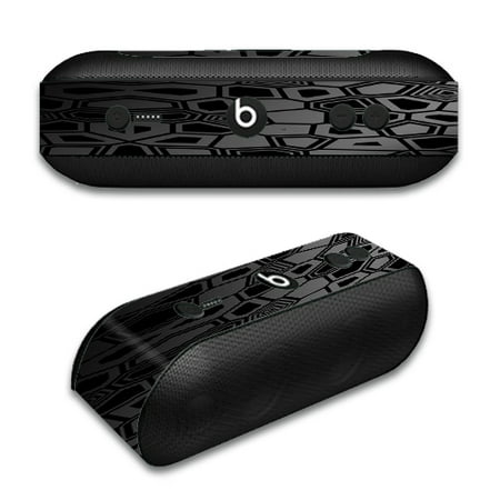 Skin Decal For Beats By Dr. Dre Beats Pill Plus / Black Silver