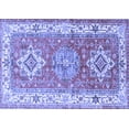 thumbnail image 1 of Ahgly Company Machine Washable Indoor Rectangle Geometric Blue Traditional Area Rugs, 2' x 5', 1 of 4