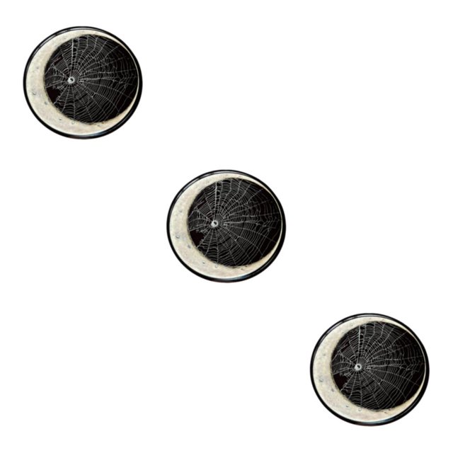 Shengyu Acrylic Halloween Drink Coasters Spooky Spider Web Durable Coaster For Drinks Spider Web Coaster Round 3Set
