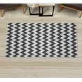 thumbnail image 1 of Chevron Decorative Rug, Abstract Geometric Horizontal Repeated Zigzag Wavy Angular Stripes Pattern, Quality Carpet for Bedroom Dorm and Living Room, 6 Sizes, Charcoal Grey, by Ambesonne, 1 of 1