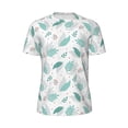 thumbnail image 5 of Wukai Leaf Print Green Print Men's Short-Sleeved Mesh T-Shirt,Quick-Dry Short Sleeve Workout T-Shirt-6X-Large, 5 of 8