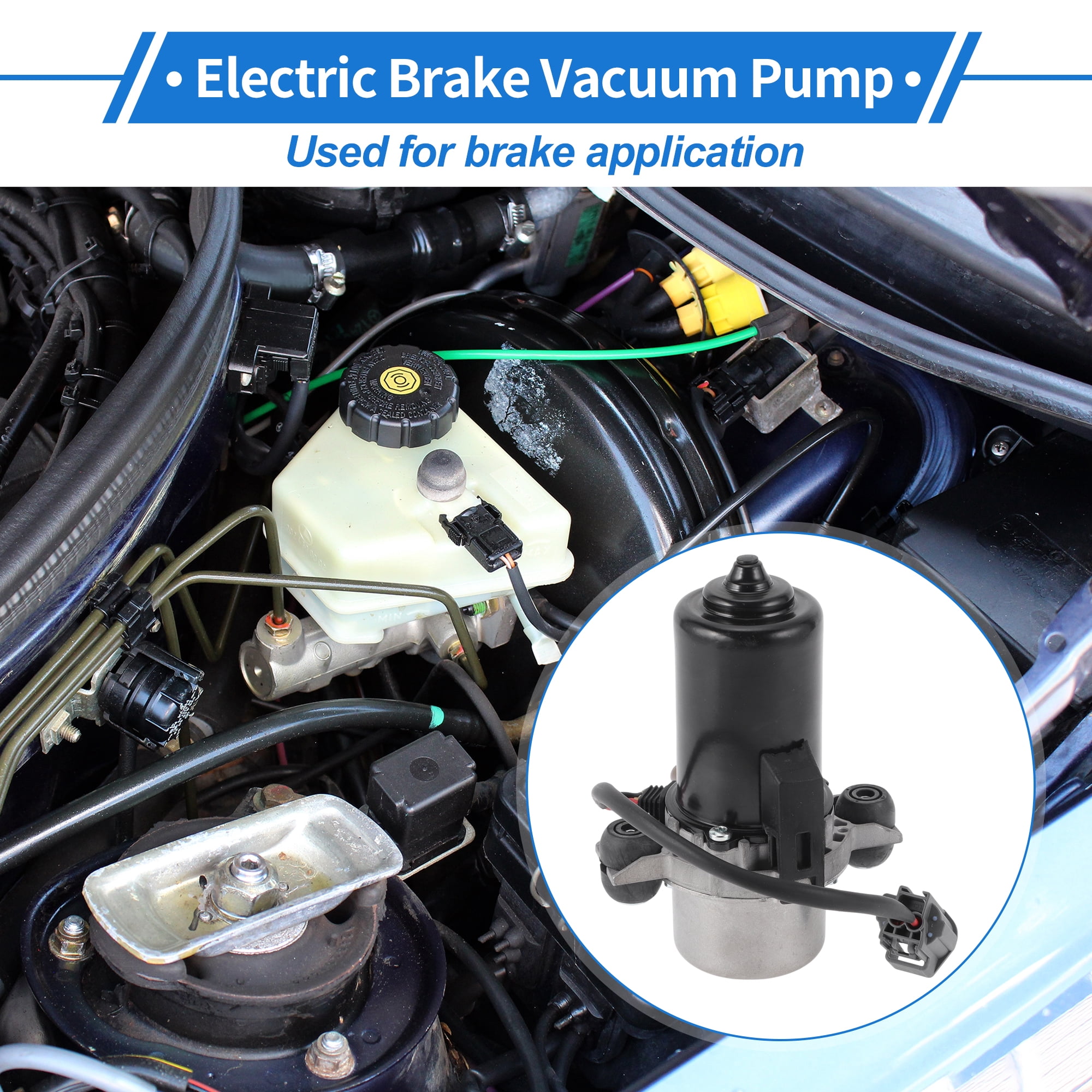Unique Bargains Electric Brake Vacuum Pump No.4581954AB/4581954AA Electric Vacuum Pump for Jeep Grand Cherokee 3.0L 3.6L 2016-2019 Aluminum Alloy 1 Pcs