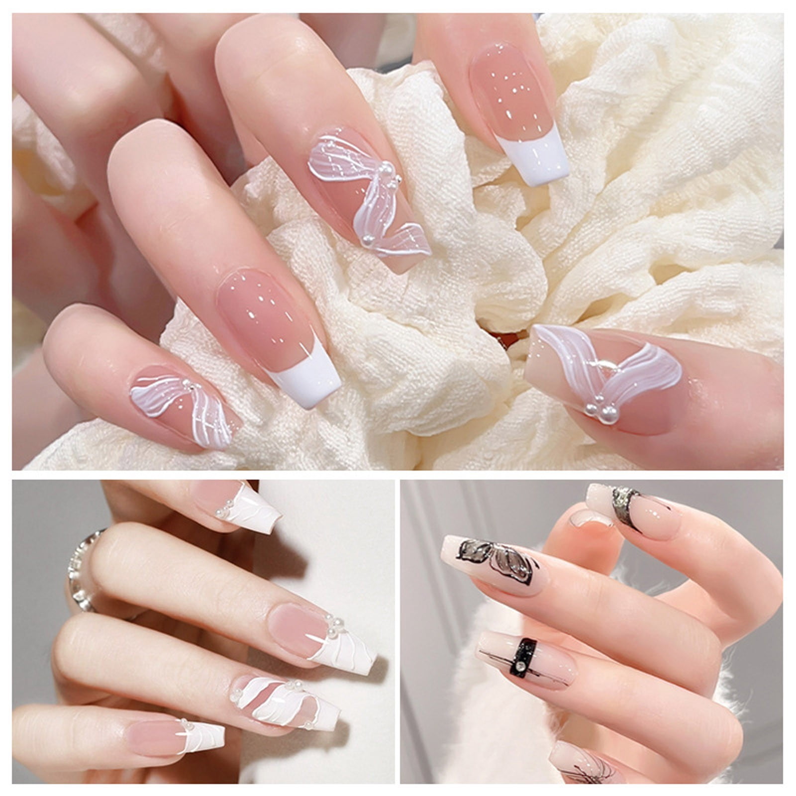 Nail Charms for Acrylic Nails Nail Tech Organizers And Storage Glitter Gel Face Rhinestones for Makeup Gel Nail Kits Nail Strengthening Polish Top Coat And Base Coat Gel Polish Wax Pen on Gel