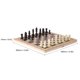 thumbnail image 2 of Wooden Chess Set International Chess Entertainment Game Chess Set with Folding Board, 2 of 5