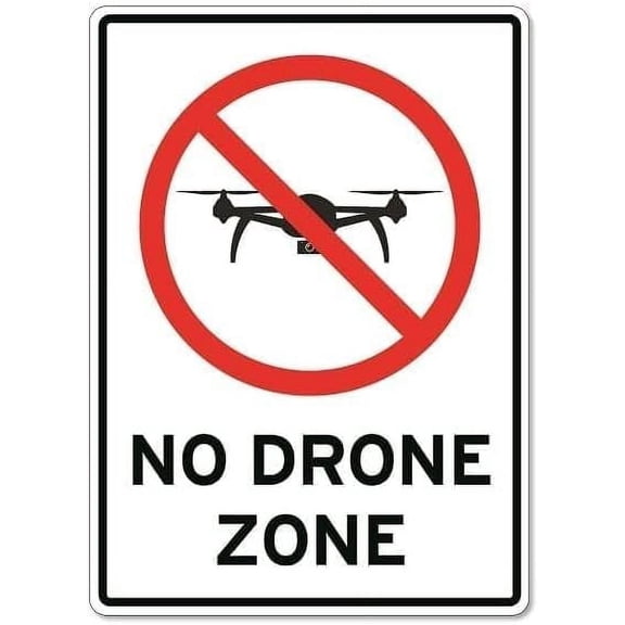 No Drone Zone – Notice Sign 2 Warning Signs Metal Tin Sign 8x12 Inches Caution Danger Safety Security Warning Notice Signs
