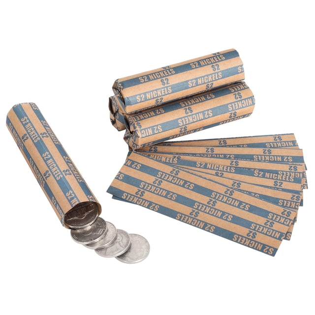Envolturas para monedas Sumerfnt, rollos para níqueles, 110 piezas, papel kraft