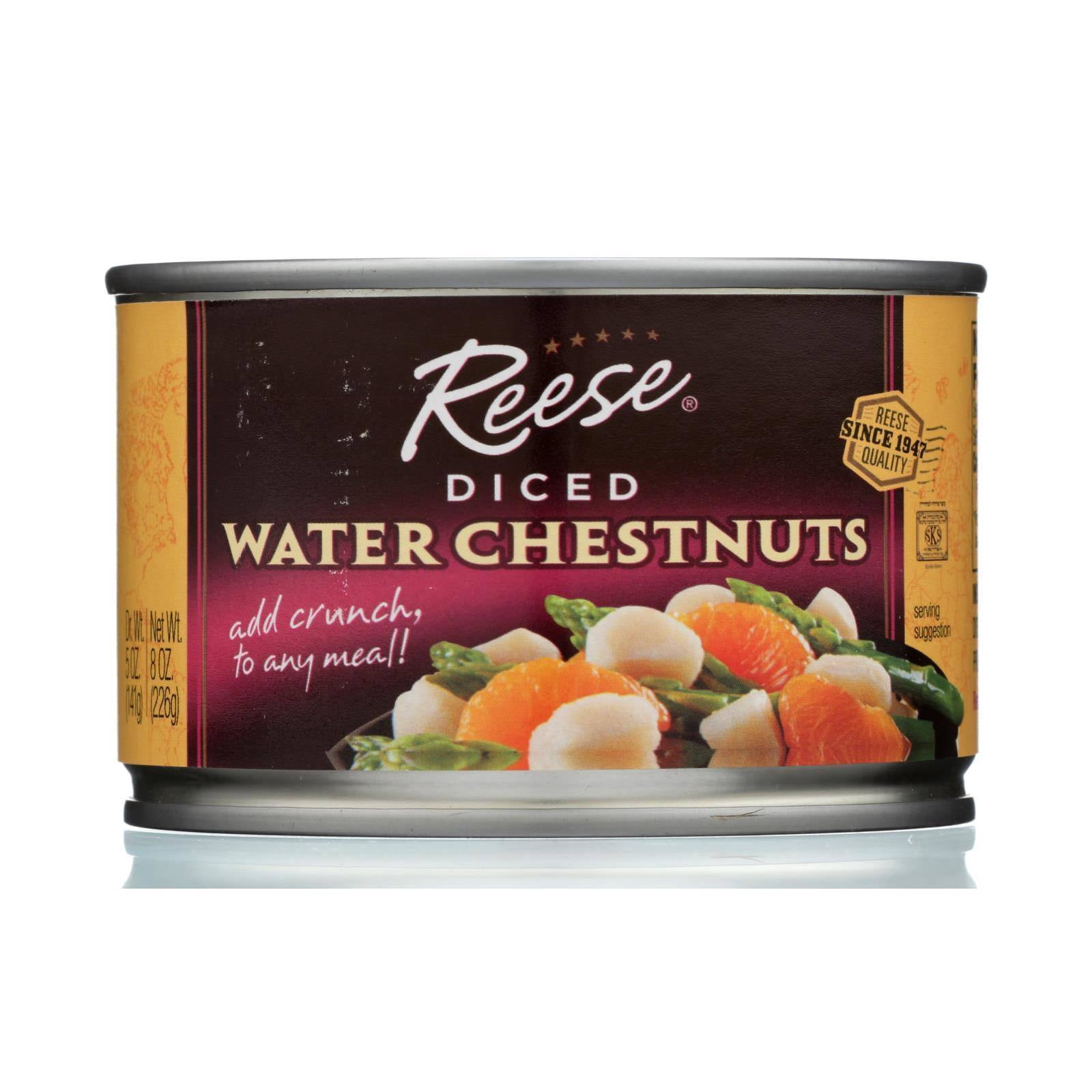Reese Water Chestnuts Diced Case of 24 8 oz