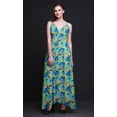 thumbnail image 3 of Bimba Floral Ladies Long Floral PrintÂ&nbsp;Dress Spaghetti Strap V Neck Maxi Beach Wear-Large, 3 of 4