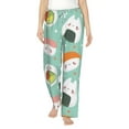 thumbnail image 2 of Kdxio Women's Comfy Stretch Kawaii SushiPrint Drawstring Pajama Pants-Small, 2 of 9