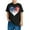 Black, variant on 4th of July T Shirts for Kids Cute American Flag Heart Graphic Shirt Novelty Short Sleeve Tops Memorial Day Tshirts for Toddler Boys Girls Summer Clothes