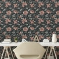 thumbnail image 2 of Ambesonne, Birds and Nature Peel & Stick Wallpaper for Home, Spring Roses Wingy, 13"x100", Coral Pale Blue, 2 of 5