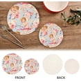 thumbnail image 4 of SKYSONIC Roses Cupid Flowers Pot Holders Trivets, 2 Pcs Heat Resistant Trivets,Floral Cartoon Cotton Thread Weave Mats for Hot Pads Pans Pot Bowl Teapot for Kitchen Decor, 4 of 7
