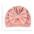 thumbnail image 3 of Otqutp Soft Hat for Toddler 0 to 3 Years Baby Boys Girls Stretch Solid Bow Breathable Hat Caps Headwear, 3 of 3