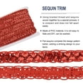 thumbnail image 4 of Uxcell 15 Yard Sequins Beaded Lace Trim 0.4 inch Braid Trim Strip for Crafts, Embellishments, Costume Red, 4 of 6