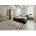 thumbnail image 5 of Ahgly Company Machine Washable Indoor Rectangle Traditional Rose Pink Area Rugs, 6' x 9', 5 of 7