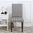 thumbnail image 5 of Chair Covers Set of 4,Stretch Dining Chair Protective Printed Slipcovers,Elastic Removable Washable Chair Protector Seat Covers for Dining Room Banquet Party Home Decor(Grey,Pack of 4), 5 of 5