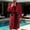 Red, variant on Ankola Men's Color Block Kimono Bathrobe, Long Sleeve Lightweight Wrap Robe with Belt & Pockets, Lounge Sleep Robe for Home Spa