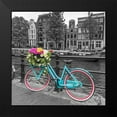 thumbnail image 2 of Frank, Assaf 15x15 Black Modern Framed Museum Art Print Titled - Bicycle with bunch of roses on bridge-Amsterdam, 2 of 5