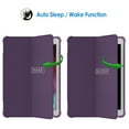 thumbnail image 3 of JETech Case for iPad 9.7-inch (2018/2017 Model, 6th/5th Generation), Double-fold Stand with Shockproof TPU Back Cover, Auto Wake/Sleep (Purple), 3 of 7
