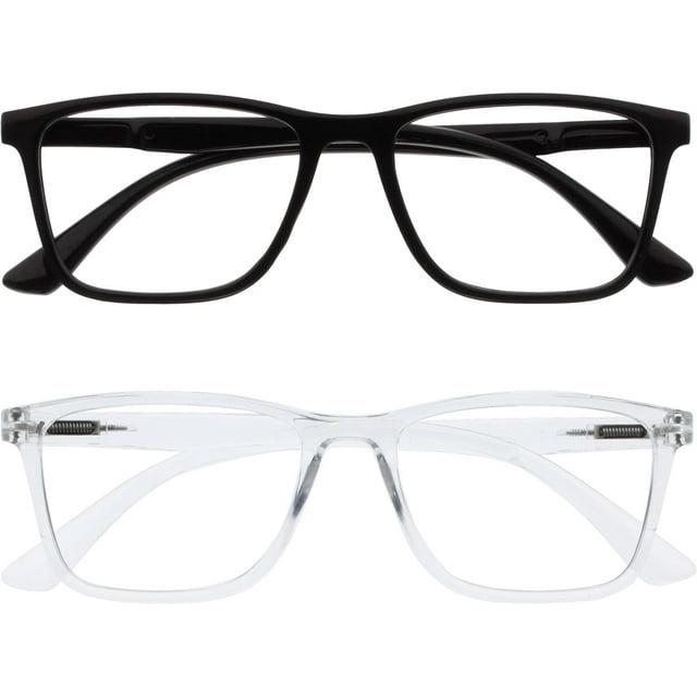 OPULIZE NYX Reading Glasses with Blue Light Blocking for Women Men, Rectangular Frame with UV & Eyestrain Protection