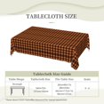 thumbnail image 2 of Rectangle Tablecloth with Wave Lace 60x84 Inch, Halloween Orange Gingham Rectangle Table Protector Spillproof Soil Resistant Tablecloths Kitchen Tablecloth for Dining Table, Buffet Parties, 2 of 7