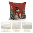 thumbnail image 4 of JEUXUS  Red Christmas Snowman Pillows Covers ,Merry Christmas Tree Decorations Winter Decorative Throw Pillow Cases,Farmhouse Holiday Xmas Lumbar Cushion Covers for Couch Living Room, 4 of 5
