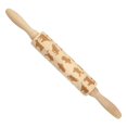 thumbnail image 4 of Rodillo grabado en relieve de madera para herramientas para hornear de Toro Yuyangstore Rodillo de madera grabado, 4 of 8