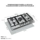 thumbnail image 4 of FLINE | Combo parrilla de gas y Campana Acero Inoxidable | 80 cm| acero inxodable| 5 quemadores | Controles boton | MA5TA80, 4 of 5