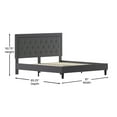 thumbnail image 4 of Flash Furniture Roxbury King Size Tufted Upholstered Platform Bed in Dark Gray Fabric, 4 of 10