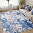 thumbnail image 2 of KoshiMe Area Rug 5'x7', Washable Non-Slip Modern Neutral Abstract Rugs for Living Room, Soft Stain Resistant Low Pile Carpet for Dining Room Office, Grey Blue, 2 of 10