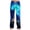 Blue, variant on Halloween Lounge Pants for Women Old Castle Print Stretch Casual Elastic Waist Pajama Bottoms