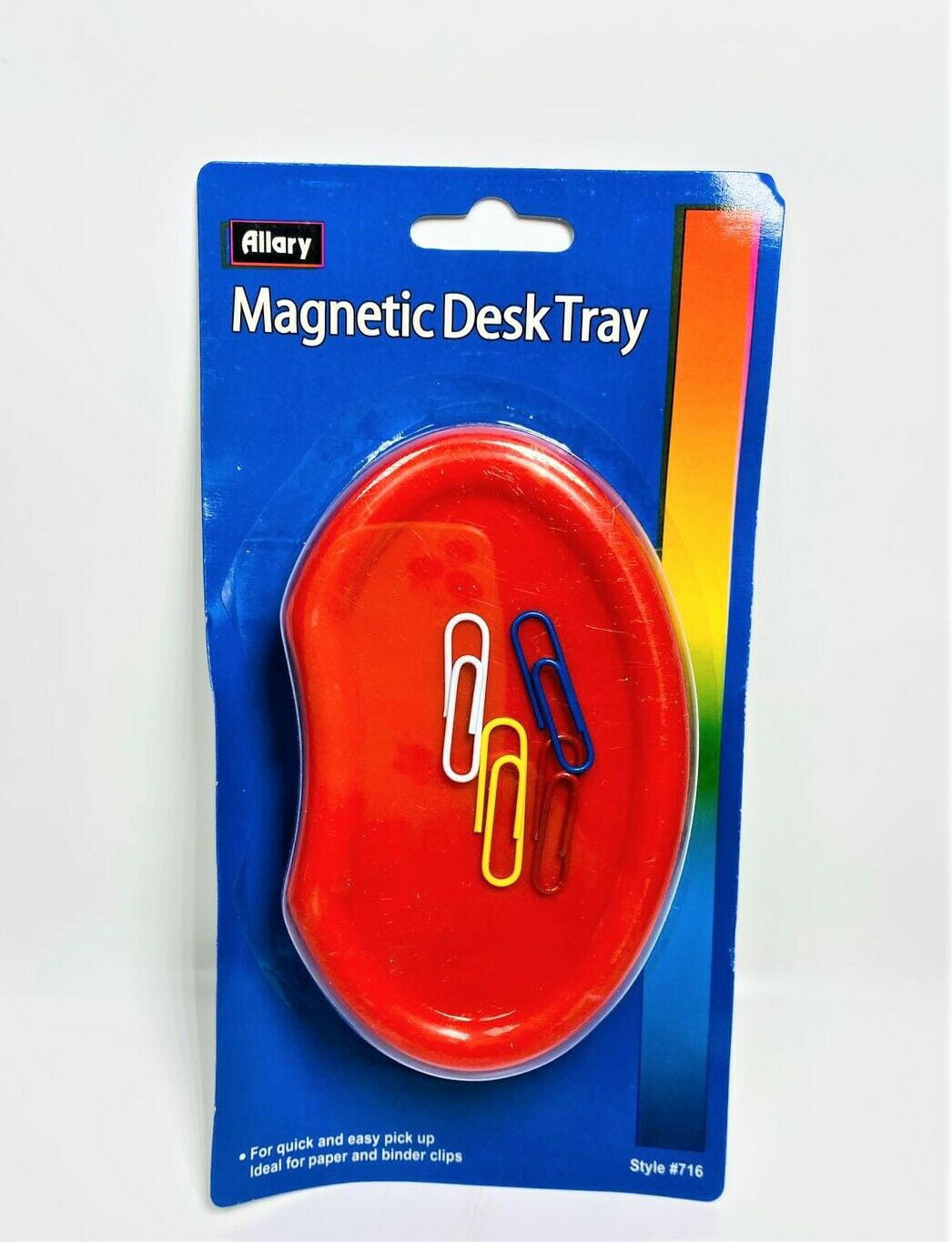 Red Home and Office Desk Organizer 4.25 x 1.25 x 2.875 Inches Pin Caddy 2-Pack Magnetic Pincushion Paper Clip Holder for Push Pins Hair Bobby Pins Pin Cushion Sewing Needles