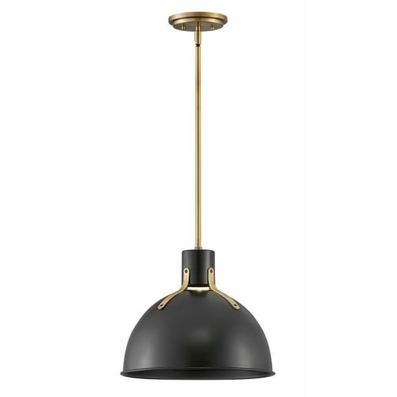 14 inch 6.5W 1 Led Small Pendant-Satin Black Finish Bailey Street Home 81-Bel-3087835