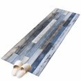 thumbnail image 2 of 2'x6' Rug Runners for Hallways Kitchen, Blue Brown Farmhouse Non Slip Entryway Beside Floor Carpet Runner, Vintage Wooden Country Washable Laundry Room Bedroom Throw Rugs Mat for Family Pet, 2 of 8