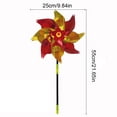 thumbnail image 3 of Yiaieng 10PCS Sparkly Reflective Pinwheels with Stakes, Bird Repellent Devices Deterrent to Scare Birds Away from Yard Patio Farm Garden Window Decorations (Yellow), 3 of 8
