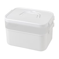 Yonrjhukm Large Capacity Nail Art Storage Box, 2 Layer Toolbox for Nail Polish, Glue, Beauty Tools, Cosmetics, Travel Organizer, Ideal for Professionals and Home Use