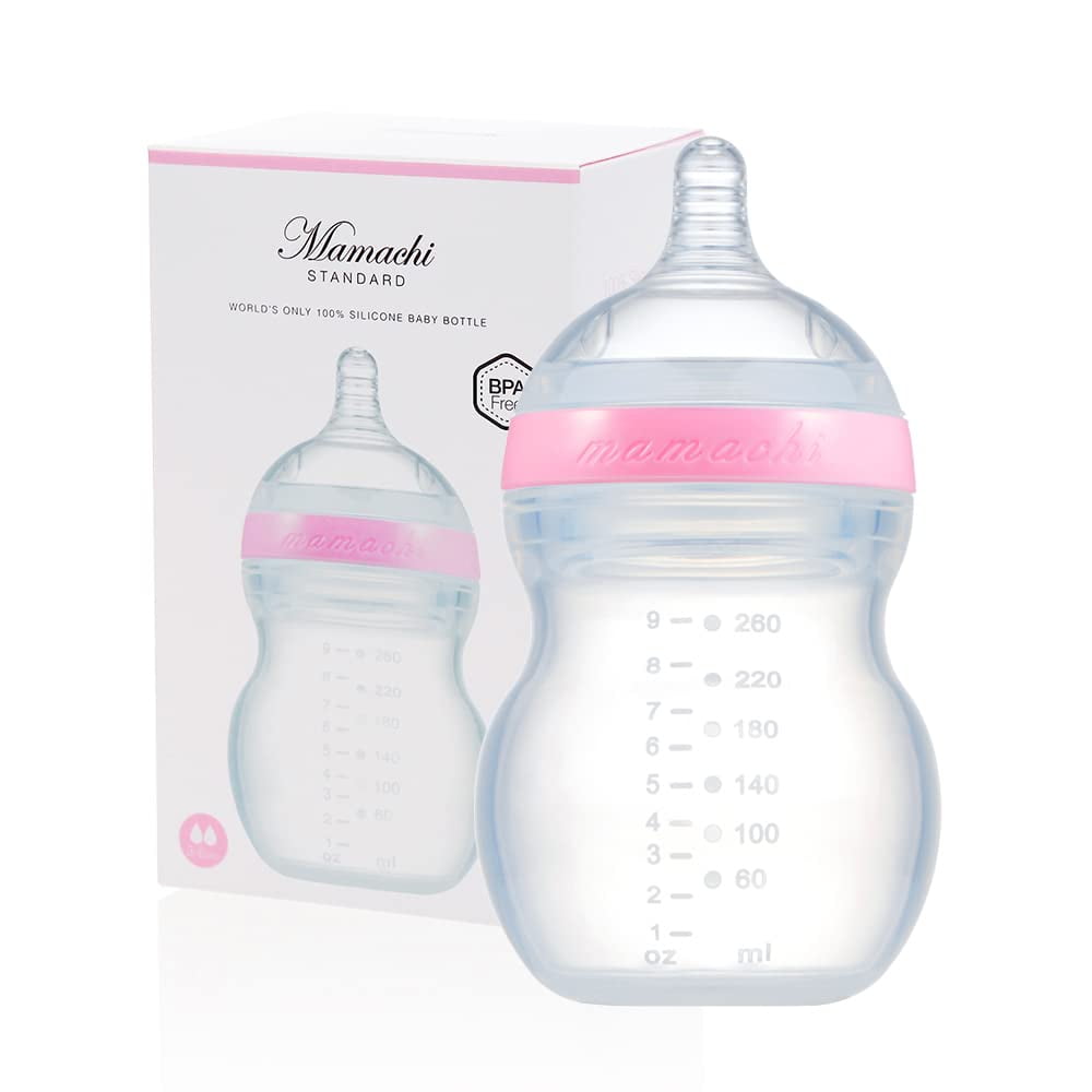 Comotomo Natural Feel Set Pink 5oz Baby Bottle Extra pack Medium Flow Nipples 
