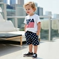 thumbnail image 4 of TAIAOJING Toddler Boys Short Sleeve Cute Fashion Prints T-Shirt Tops Shorts Child Kids Outfits Sets Breathable 18-24M, 4 of 7