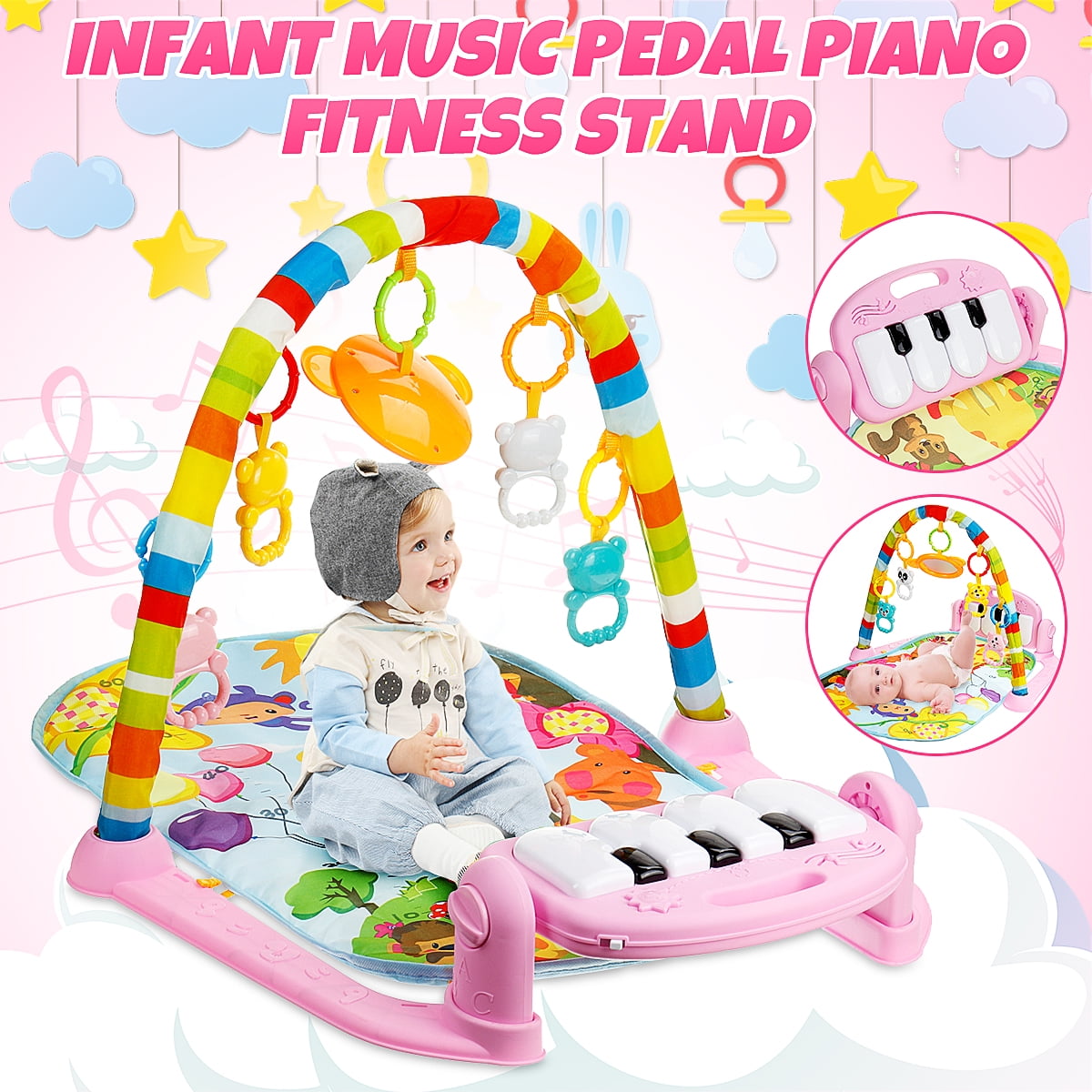 Home 3 In 1 Foldable Kids Playmat Piano Gym Mat Baby Activity Gym Christmas Birthday Gift For Boys Girls Pink Walmart Com Home 3 In 1 Foldable Kids Playmat Piano Gym Mat Baby Activity Gym Christmas Birthday Gift For Boys Girls Pink Walmart Com