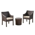 thumbnail image 7 of Philip Outdoor 3 Piece Wicker Chat Set with Cushions, Multibrown, Beige, 7 of 7