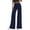 Navy Blue, variant on PRETTYGARDEN Women's Wide Leg Palazzo Pants Dressy Casual Elastic High Waisted Trousers Office Business Work Slacks