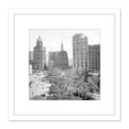 thumbnail image 1 of New York City Hall Park World Building Vintage Photo 8X8 Inch Square Wooden Framed Wall Art Print Picture with Mount, 1 of 4