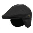 thumbnail image 6 of Man's Wool Flat Ivy Cap Driving Hat with Fleece Earflaps, 6 of 8