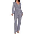 thumbnail image 2 of Ediodpoh Jumpsuits for Women Casual Jumpsuit Long Sleeve Belted Sequin Jumpsuit Womens Jumpsuits Grey S, 2 of 5