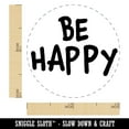 thumbnail image 2 of Be Happy Fun Text Self-Inking Rubber Stamp Ink Stamper - Green Ink - Mini 1/2 Inch, 2 of 7