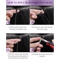 thumbnail image 3 of LaaVoo Microlink Hair Extensions Human Hair Black Micro Beads Hair Extensions 20 Inch Jet Black Micro Loop Hair Extensions Real Human Hair Black Micro Hair Extensions Human Hair 50g 50s, 3 of 9
